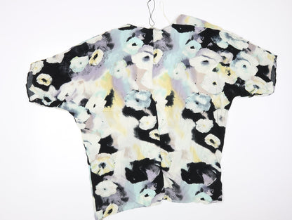 Back view of Papaya women’s multicoloured floral basic blouse, size M