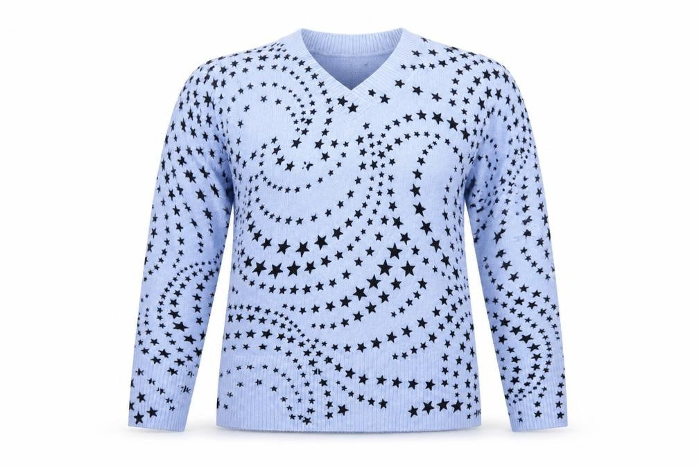 Marks & Spencer Womens Multicoloured   Pullover Jumper Size 12  - Star print