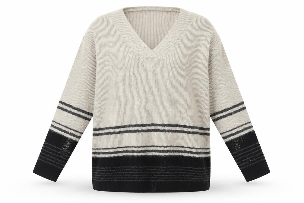 Versatility Womens Multicoloured Striped  Pullover Jumper Size 12
