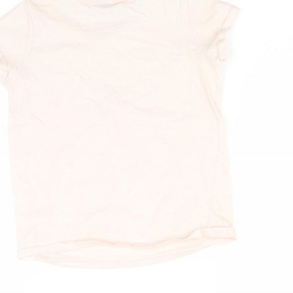 NEXT Girls Pink   Basic T-Shirt Size 8 Years  - batgirl