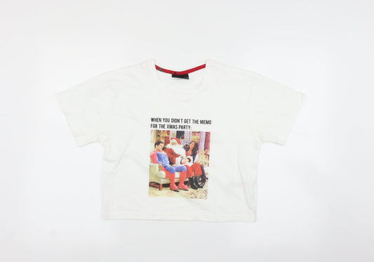 New Look Womens White   Basic T-Shirt Size S  - Friends