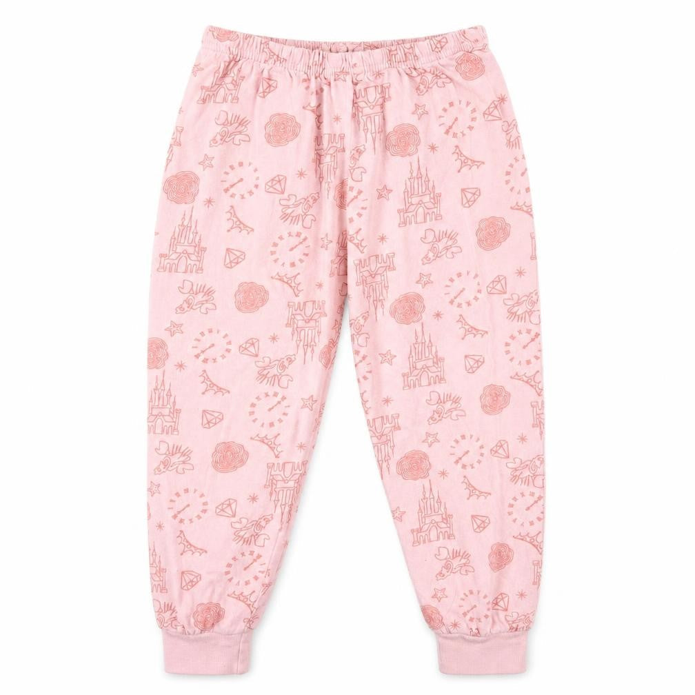 Disney Girls Pink Solid   Pyjama Pants Size 3-4 Years