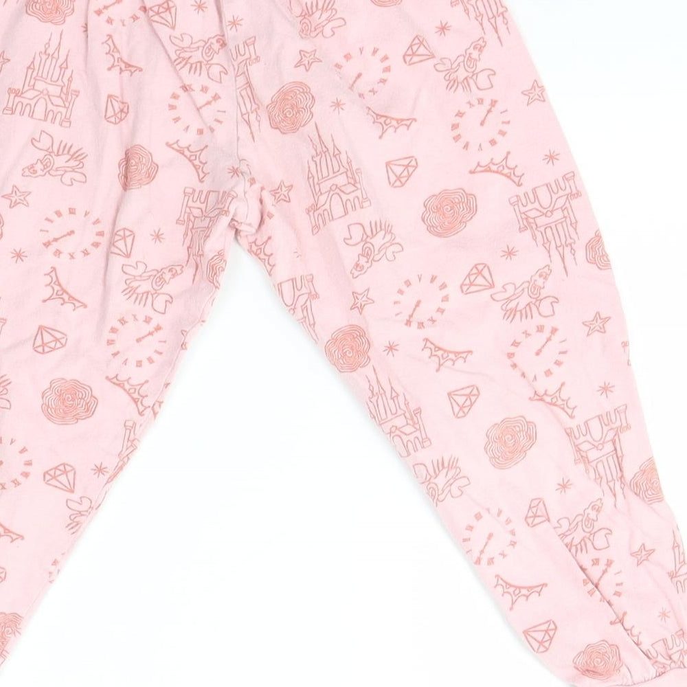 Disney Girls Pink Solid   Pyjama Pants Size 3-4 Years