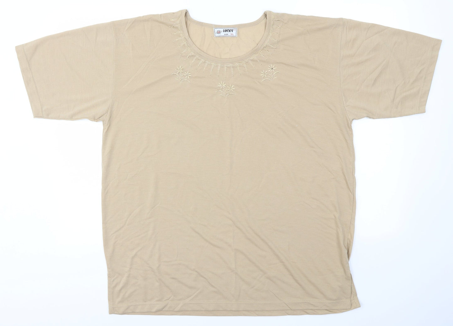 Lucky Womens Brown   Basic Polo Size XL