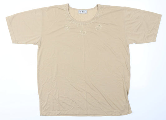Lucky Womens Brown   Basic Polo Size XL