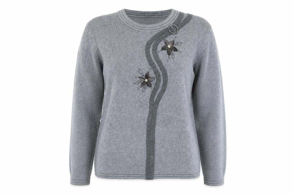 ALEXARA Womens Grey   Pullover Jumper Size XL