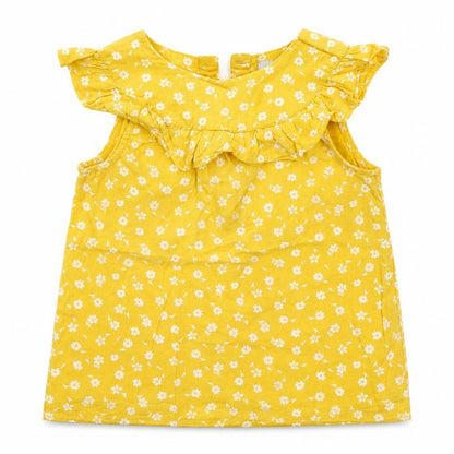 Front view of Primark boys’ yellow a-line, size 24, months