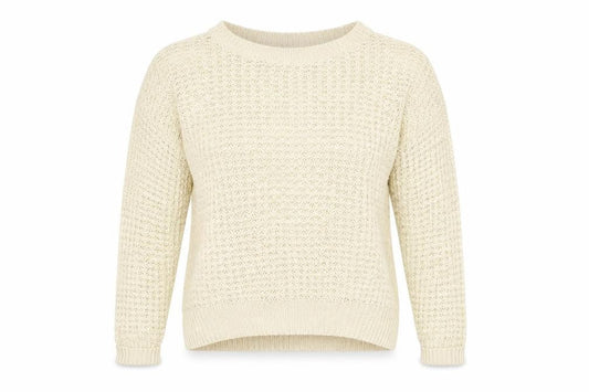 Front view of Papaya women’s beige jumper, size UK 14