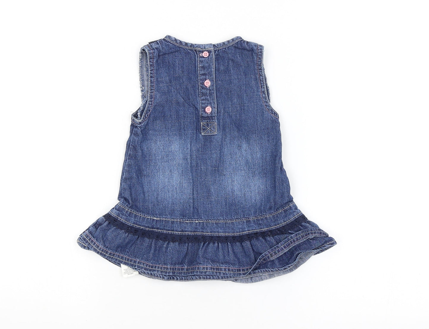 Preworn Girls Blue   Dungaree One-Piece Size 36 Months