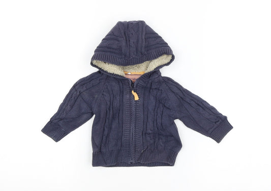 M&S Baby Blue Argyle/Diamond  Basic Coat Coat Size 0-3 Months
