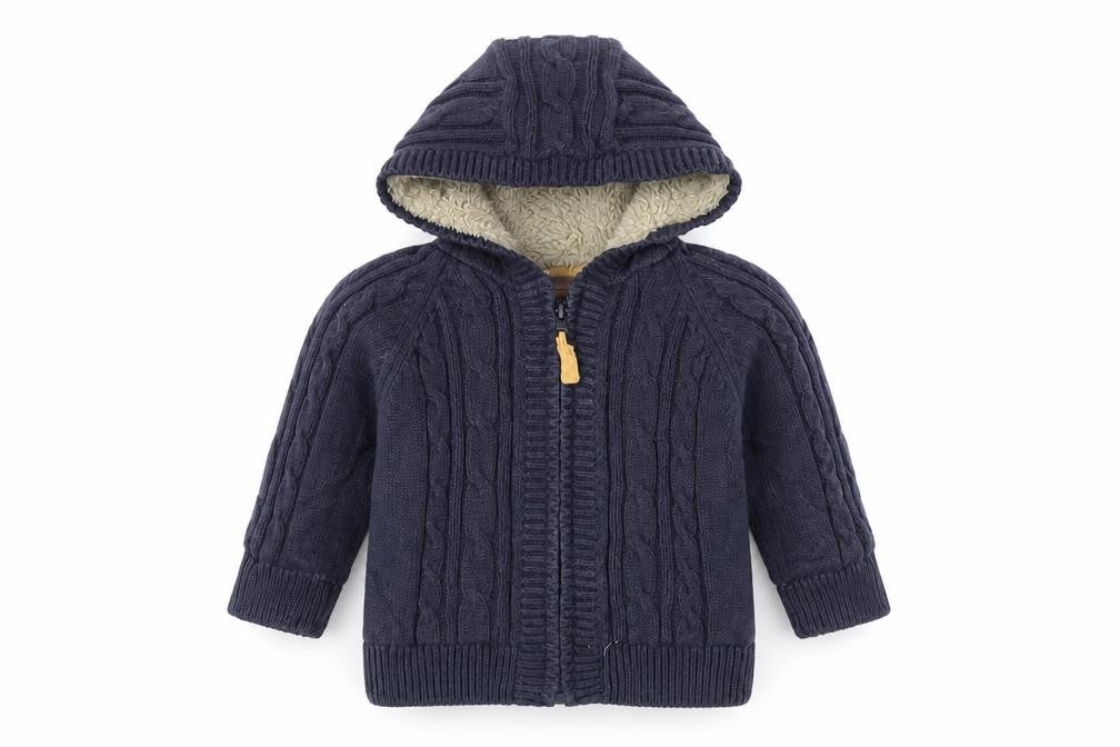Marks & Spencer Baby Blue Argyle/Diamond  Basic Coat Coat Size 0-3 Months
