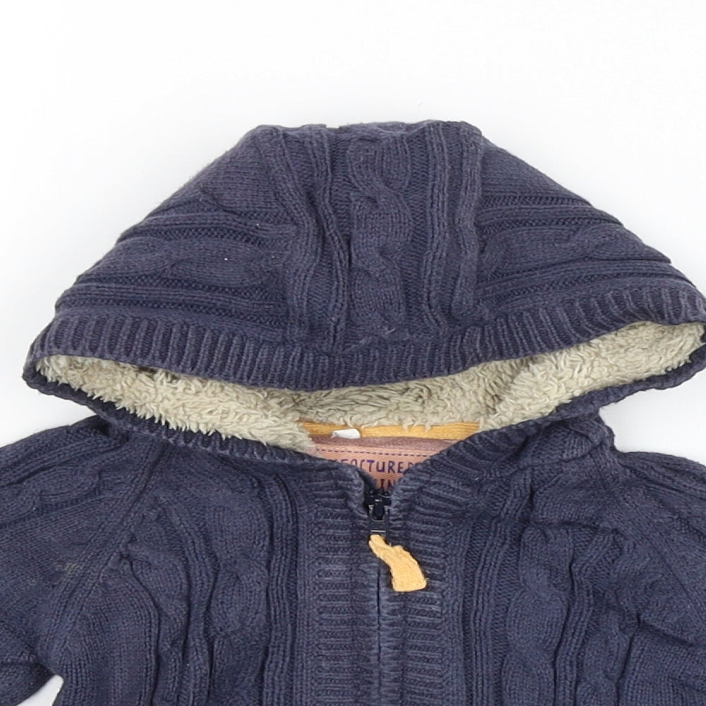 M&S Baby Blue Argyle/Diamond  Basic Coat Coat Size 0-3 Months