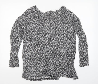 H&M Womens Multicoloured Geometric  Cardigan Jumper Size M