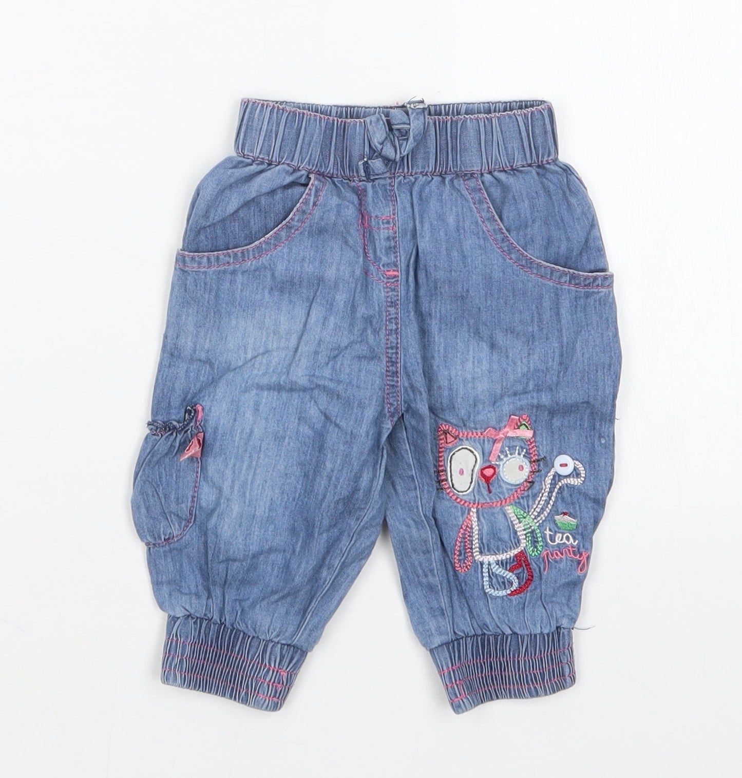 Babaluno Girls Blue    Jeans Size 3-6 Months