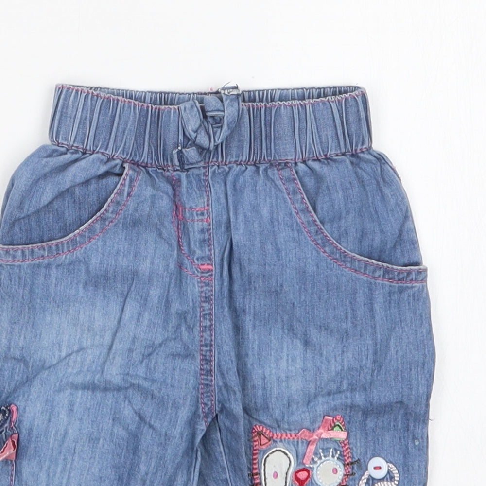 Babaluno Girls Blue    Jeans Size 3-6 Months
