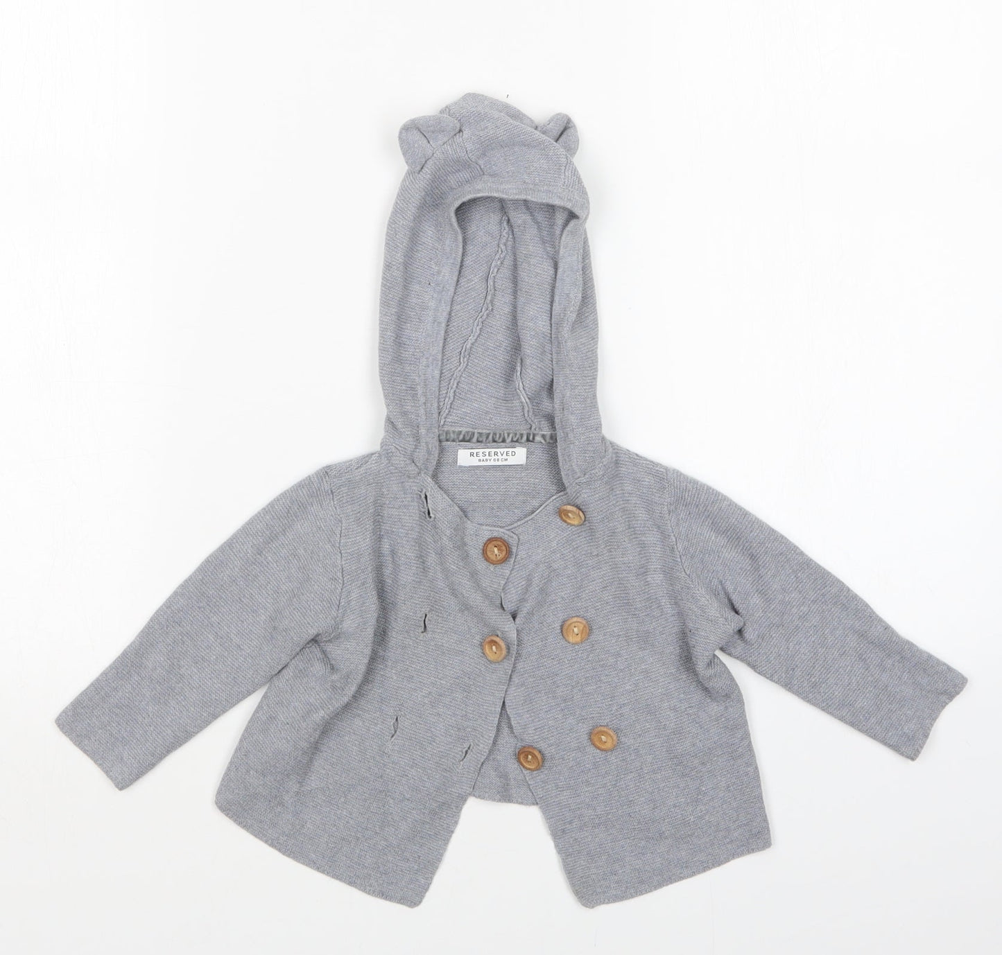 RESERVED Baby Grey   Cardigan Jumper Size 6-9 Months