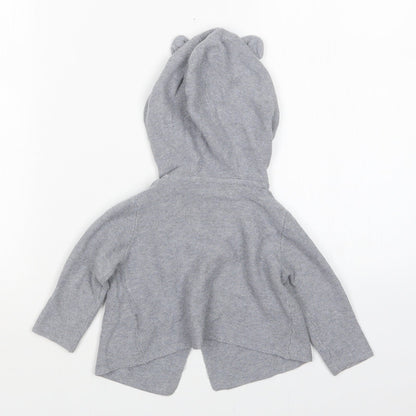 Back view of RESERVED Baby Grey Cardigan Jumper, size 6-9, Months