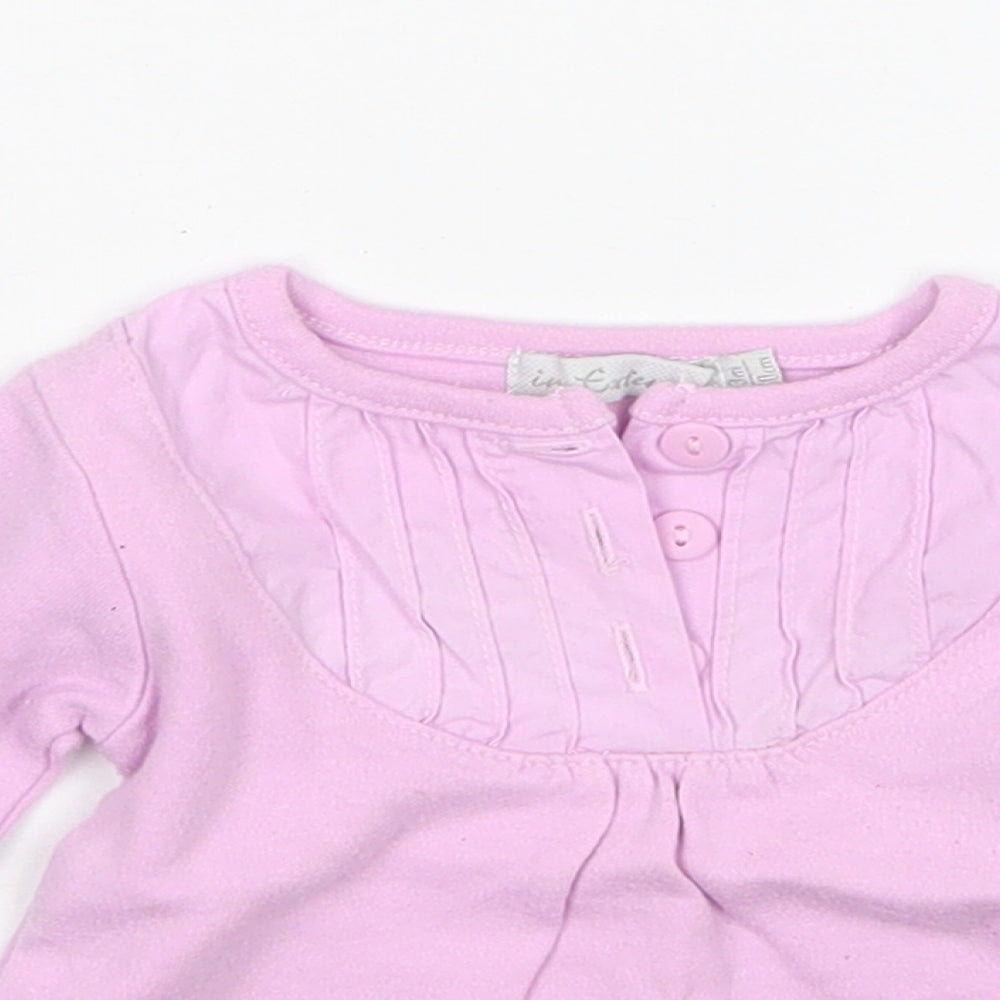 in extenoo Girls Pink   Basic T-Shirt Size 3-6 Months