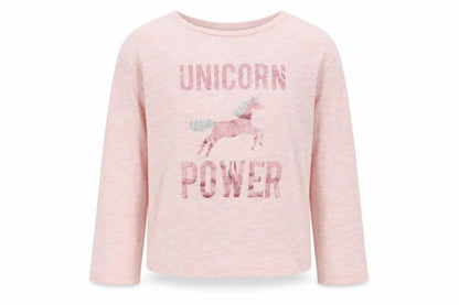 Front view of evie girls’ pink jumper, size 5-6, years
