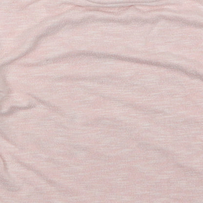 Brand and care label for evie girls’ pink jumper, size 5-6, years