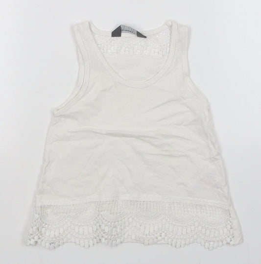 Primark Girls White   Basic Tank Size 3-4 Years