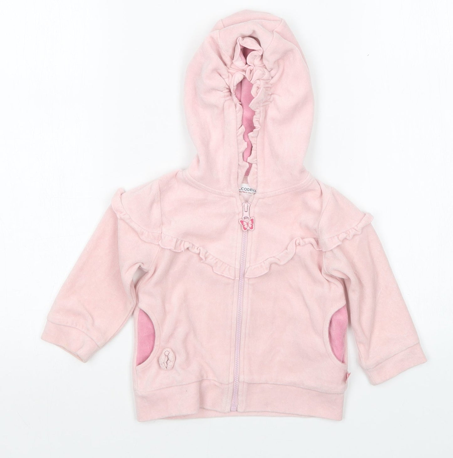 coccodrillo Girls Pink   Full Zip Jumper Size 6-9 Months