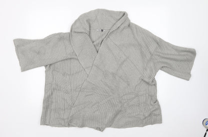 Pep&Co Womens Grey   Wrap Jumper Size 14