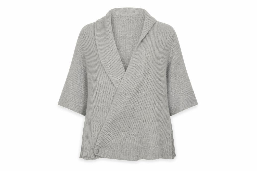 Pep&Co Womens Grey   Wrap Jumper Size 14