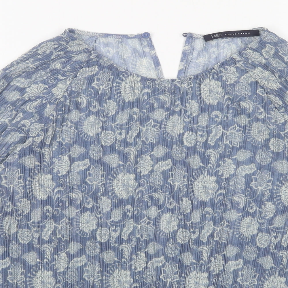 M&S Womens Multicoloured Floral  Basic Blouse Size 8