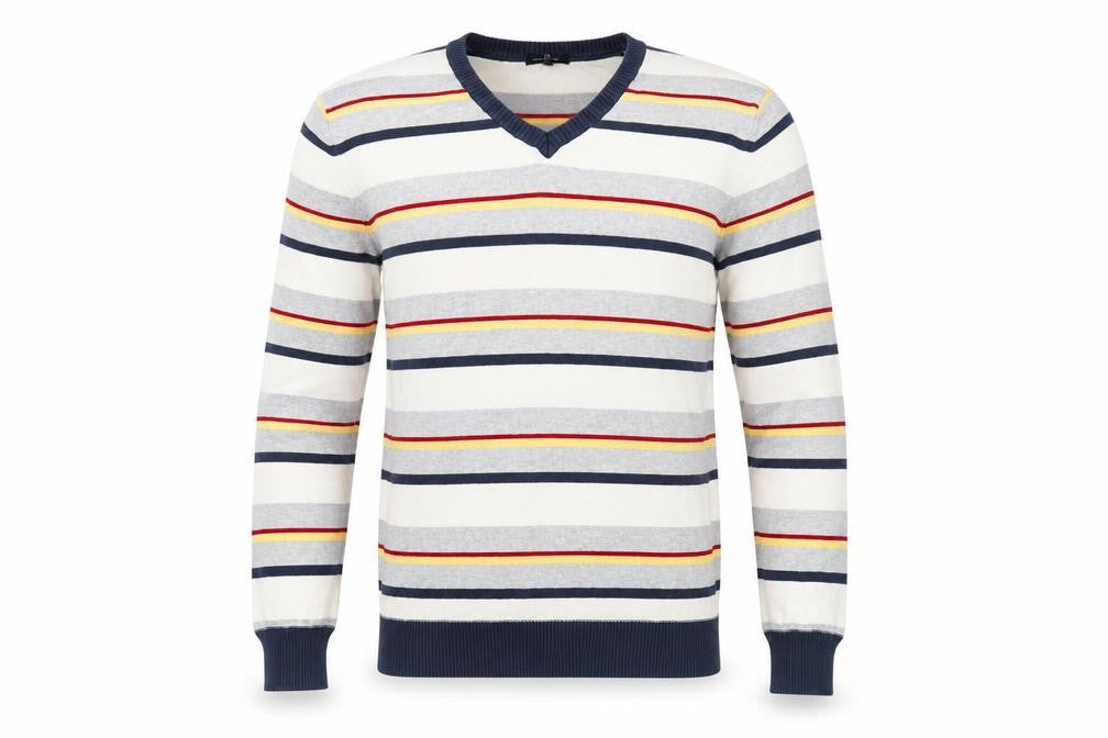 urban spirit Mens Grey Striped  Pullover Jumper Size L
