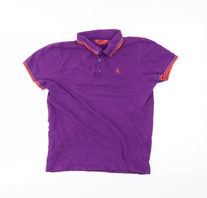 Additional front view of Blue Zoo girls’ purple basic polo, size 11-12, years