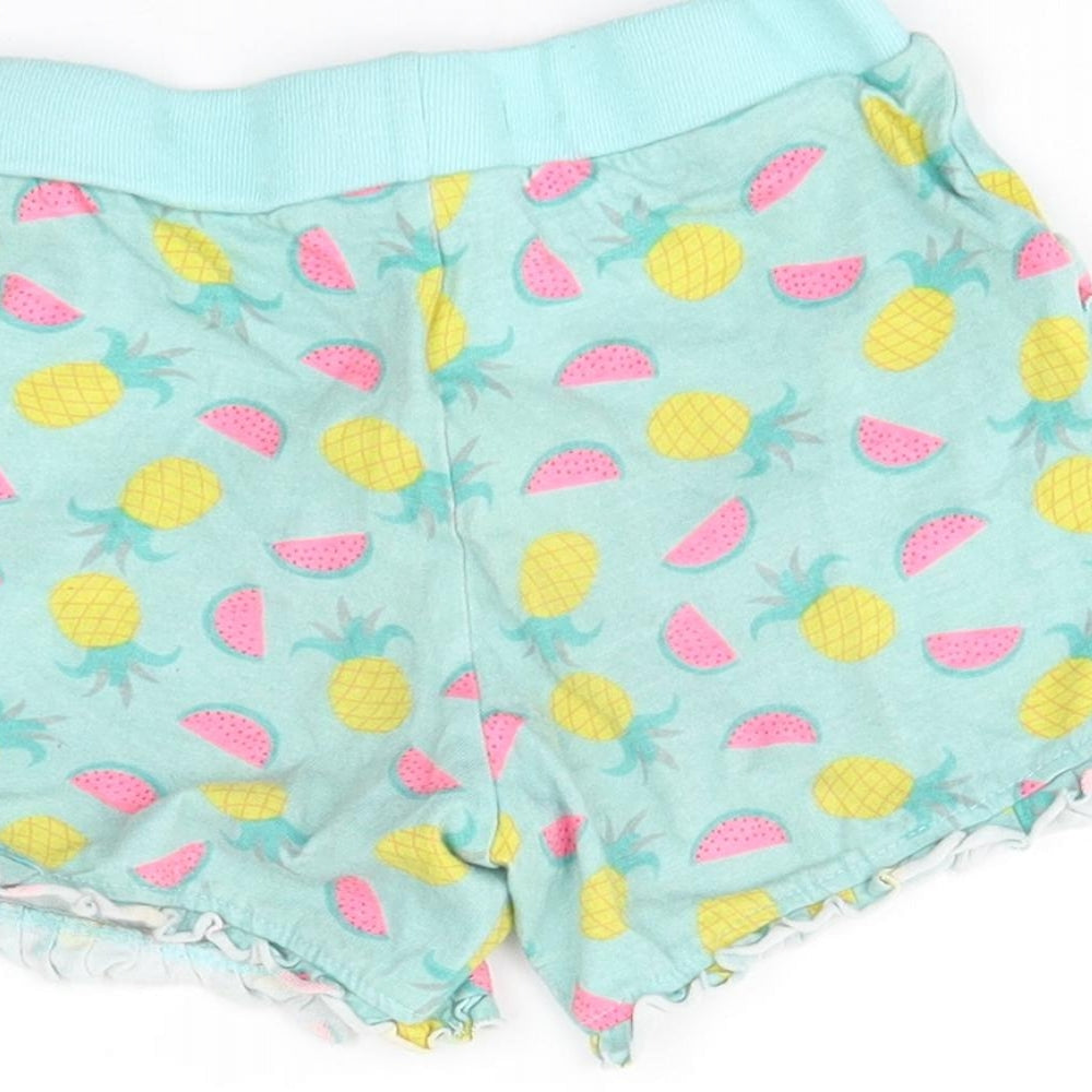 Primark Girls Blue    Sleep Shorts Size 7-8 Years  - pineapple melon