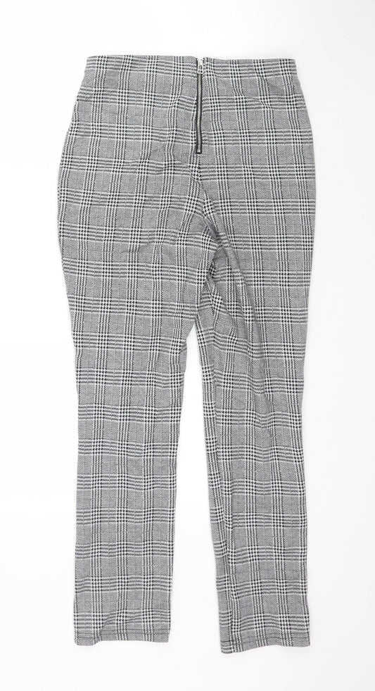 H&M Womens Grey Plaid  Trousers  Size S L29 in - Gingham