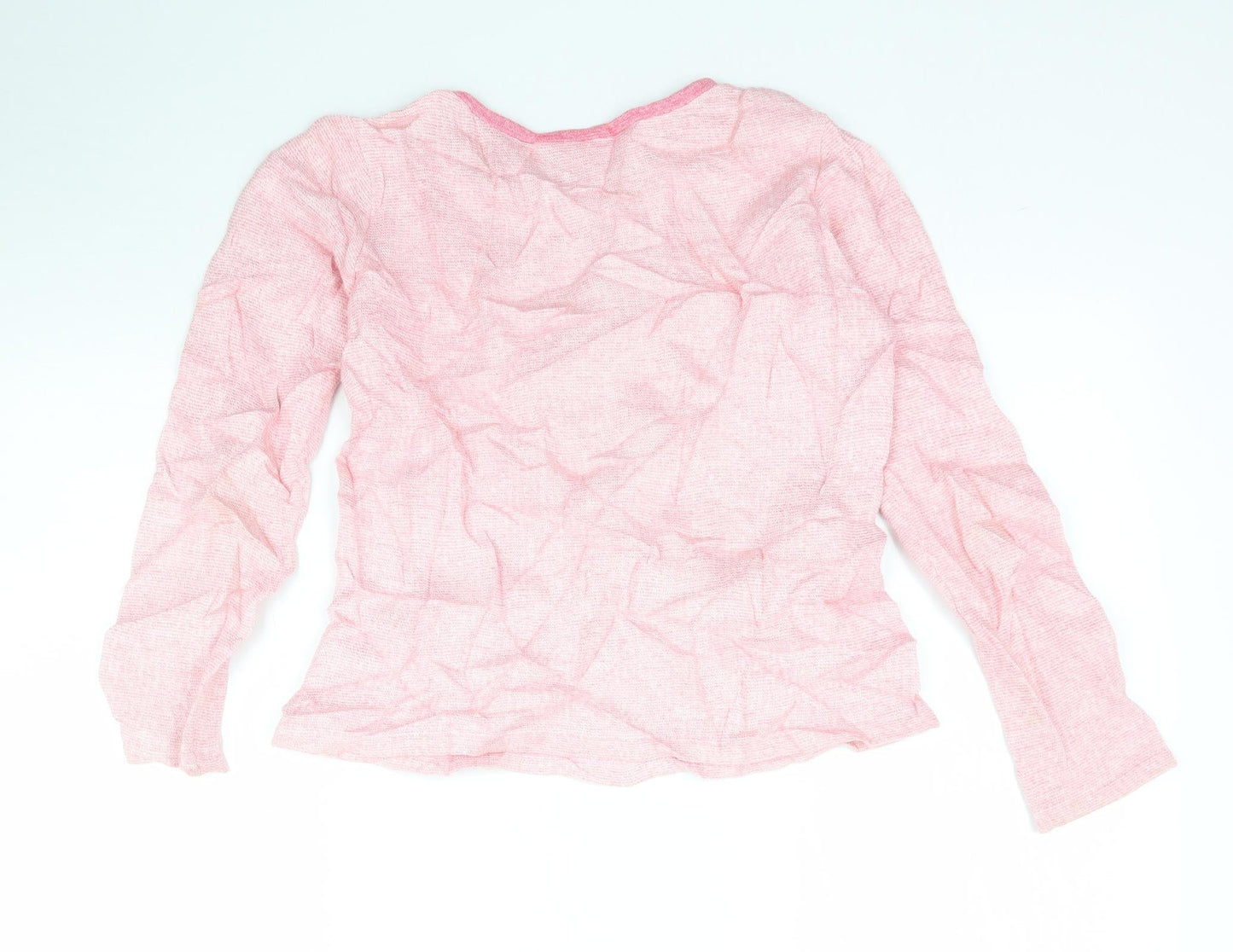 Kingkow Girls Pink Floral Woven Basic T-Shirt Size 12 Years  - Party