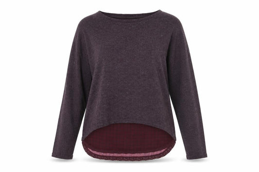 La Redoute Womens Purple Plaid  Basic T-Shirt Size 10  - Purple/Grey