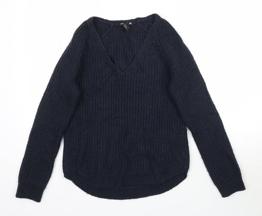 H&M Womens Blue  Knit Pullover Jumper Size XS