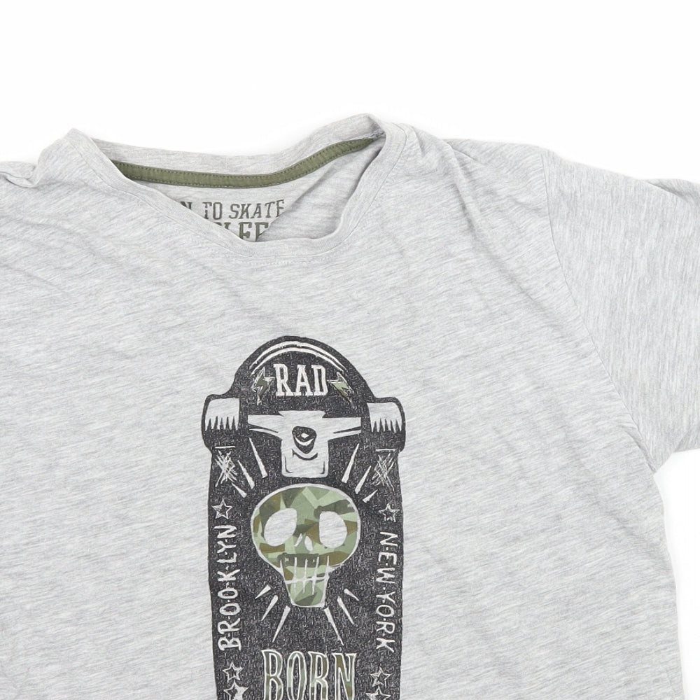 Matalan Boys Grey   Basic T-Shirt Size 11 Years