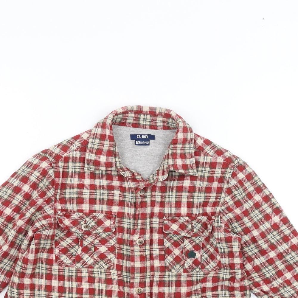 ZA-boy Boys Red   Basic Button-Up Size 5 Years