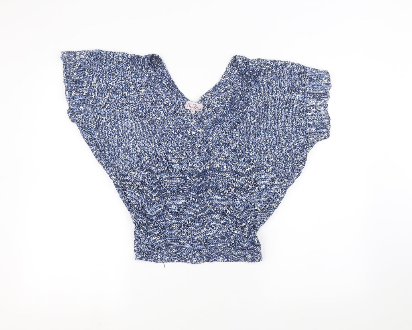 Be beau Womens Blue   Basic Blouse Size 10