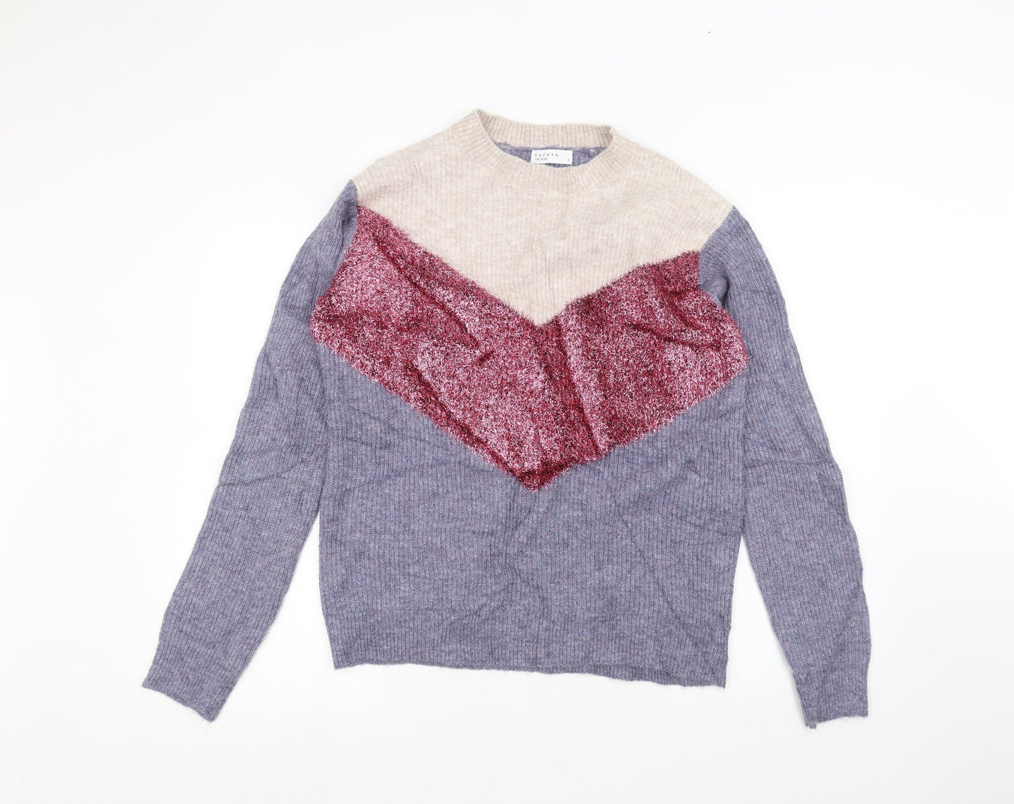 Papaya Womens Blue   Pullover Jumper Size S