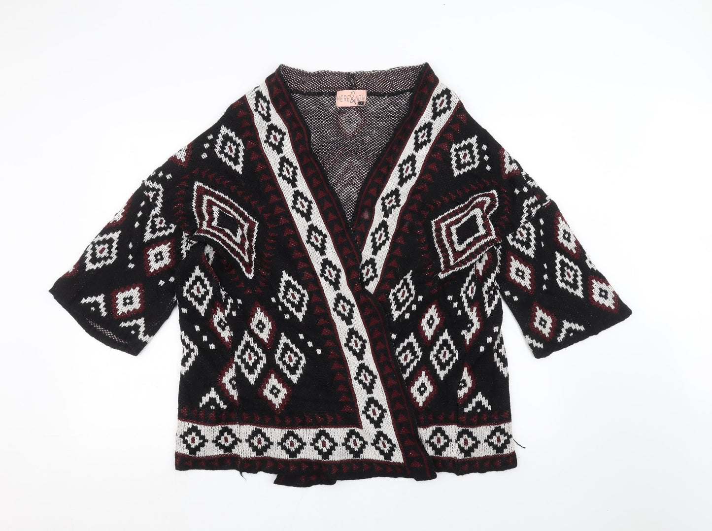 HERE & NOW Womens Black   Cardigan Jumper Size L