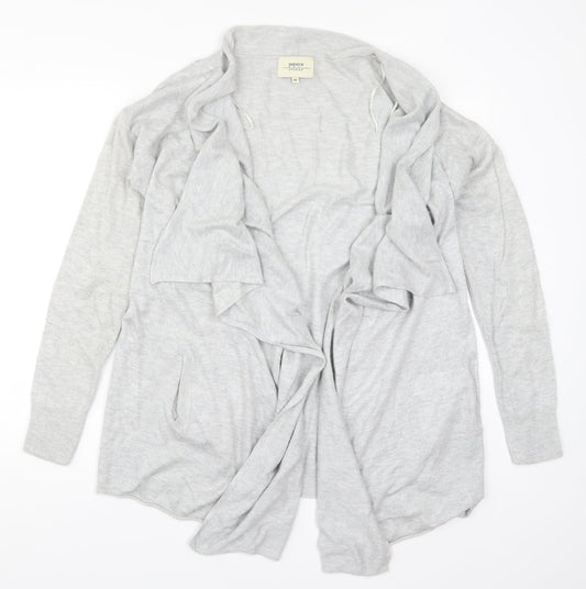 Papaya Womens Grey  Knit Cardigan Jumper Size M