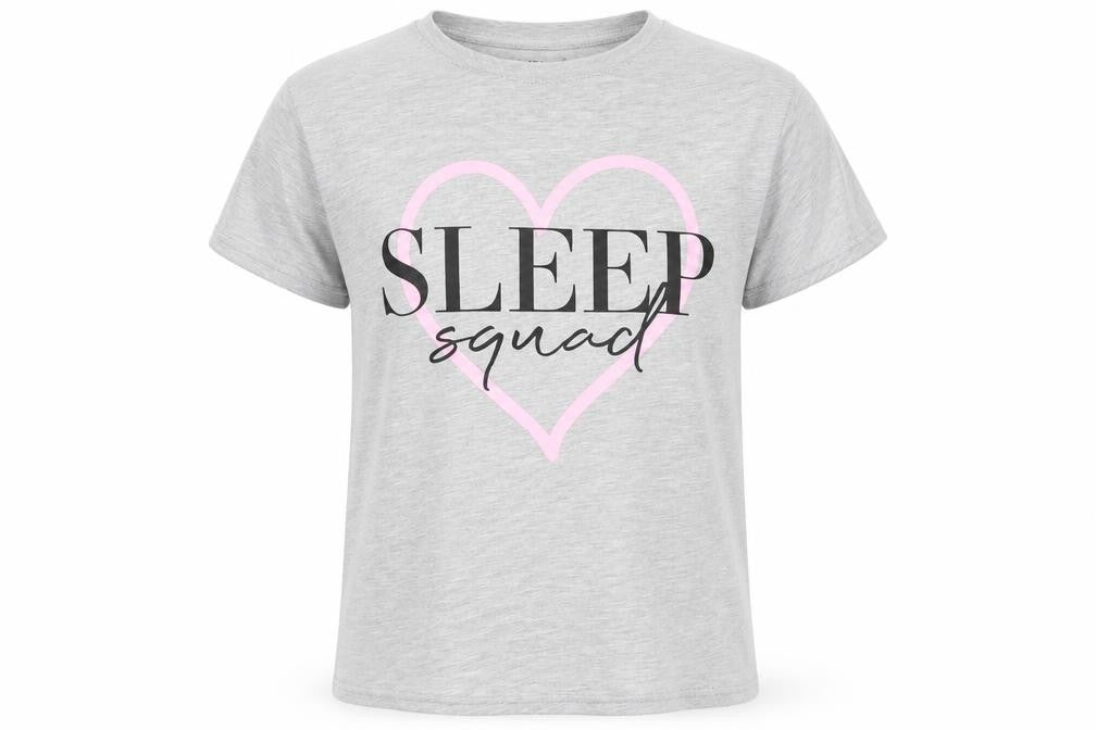 Matalan Girls Grey Solid  Top Pyjama Top Size 9 Years  - Sleep Squad