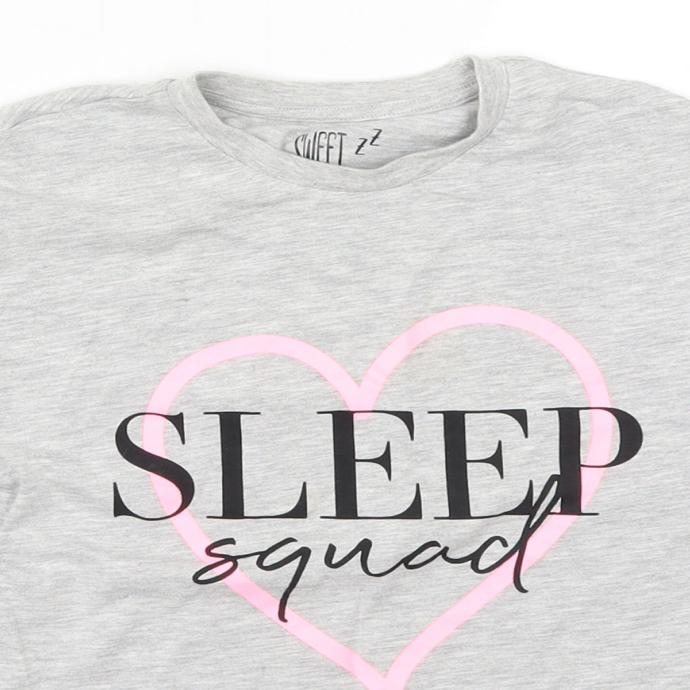 Matalan Girls Grey Solid  Top Pyjama Top Size 9 Years  - Sleep Squad