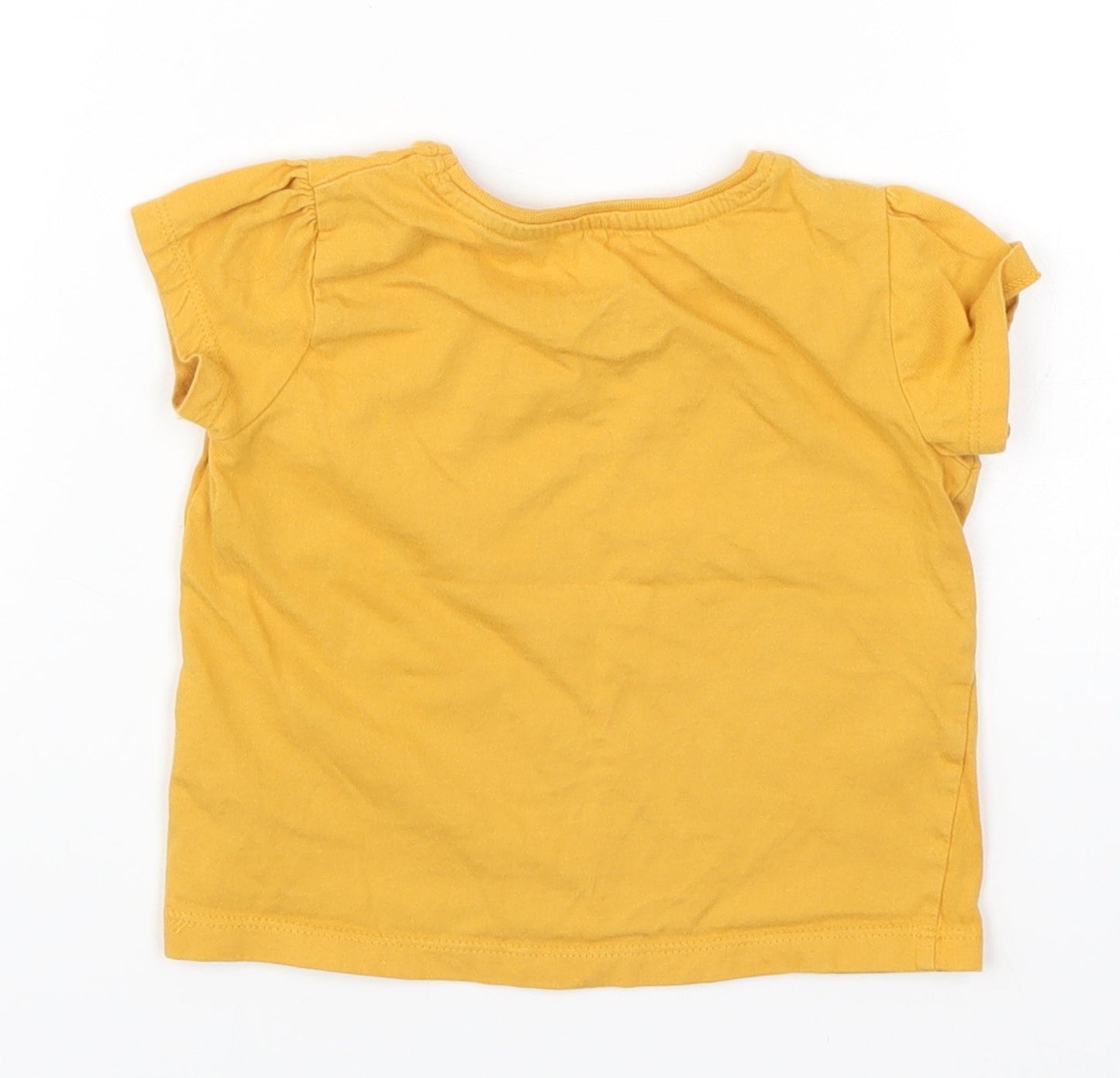 Primark Girls Yellow   Basic T-Shirt Size 12-18 Months  - Mummy and Me Zebra