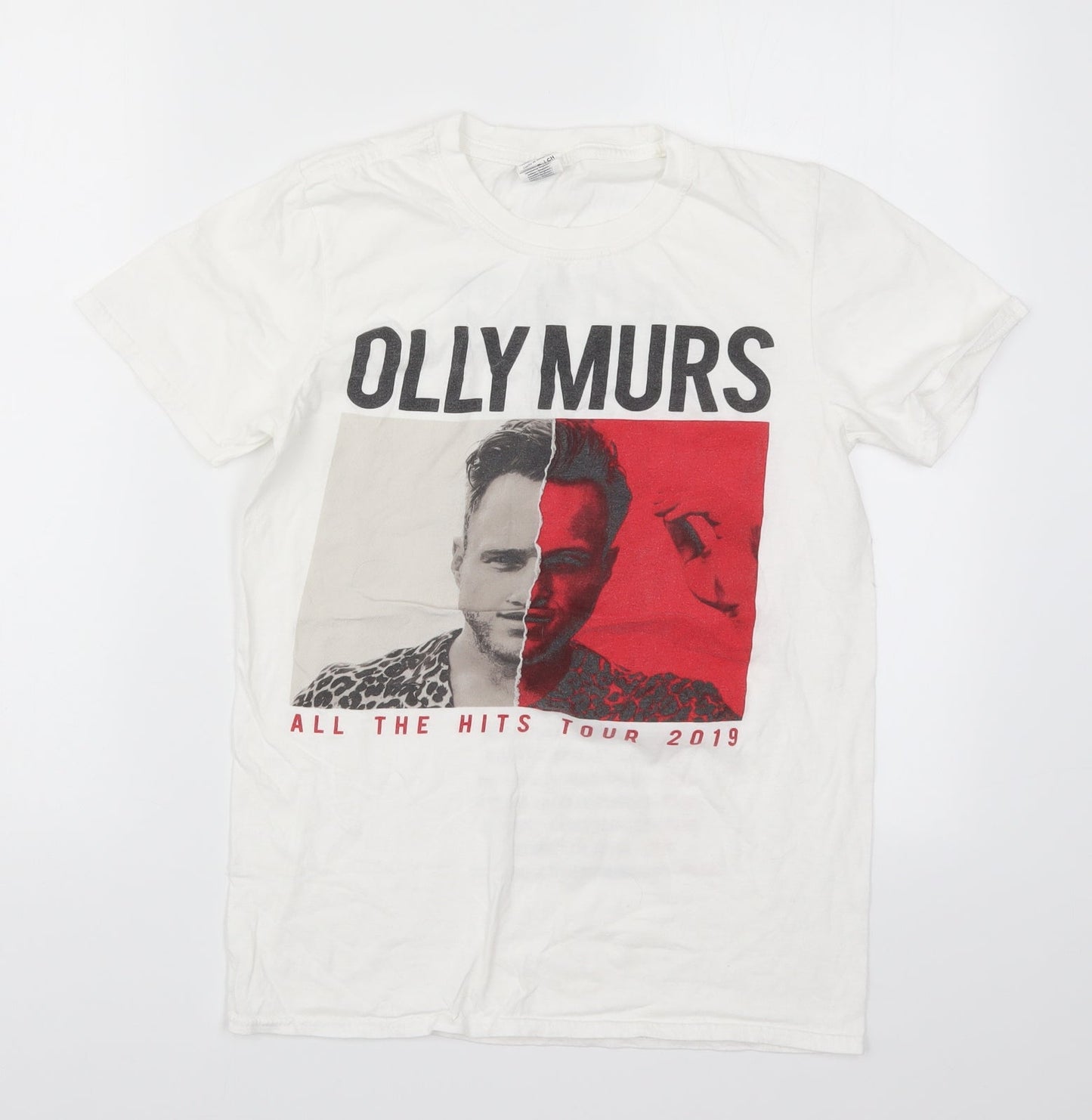Gildan Womens White   Basic T-Shirt Size S  - Olly Murs