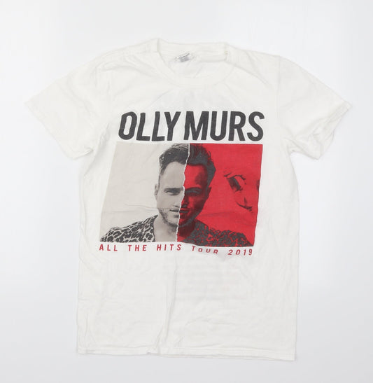 Gildan Womens White   Basic T-Shirt Size S  - Olly Murs