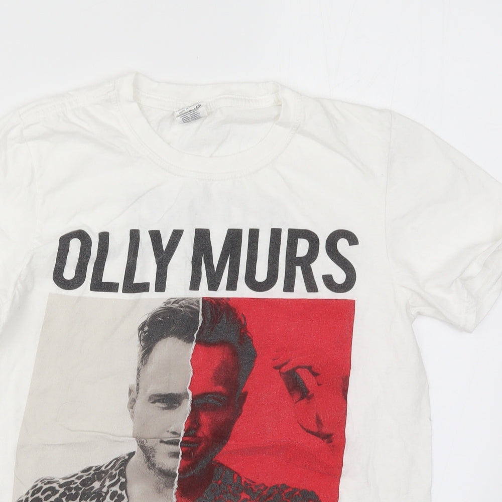 Gildan Womens White   Basic T-Shirt Size S  - Olly Murs