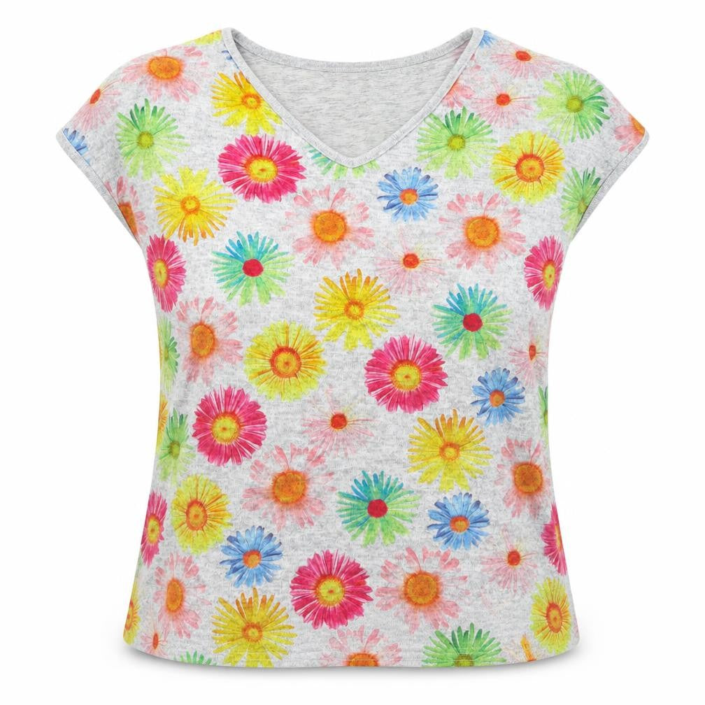 Alexara Womens Multicoloured Floral  Basic T-Shirt Size M