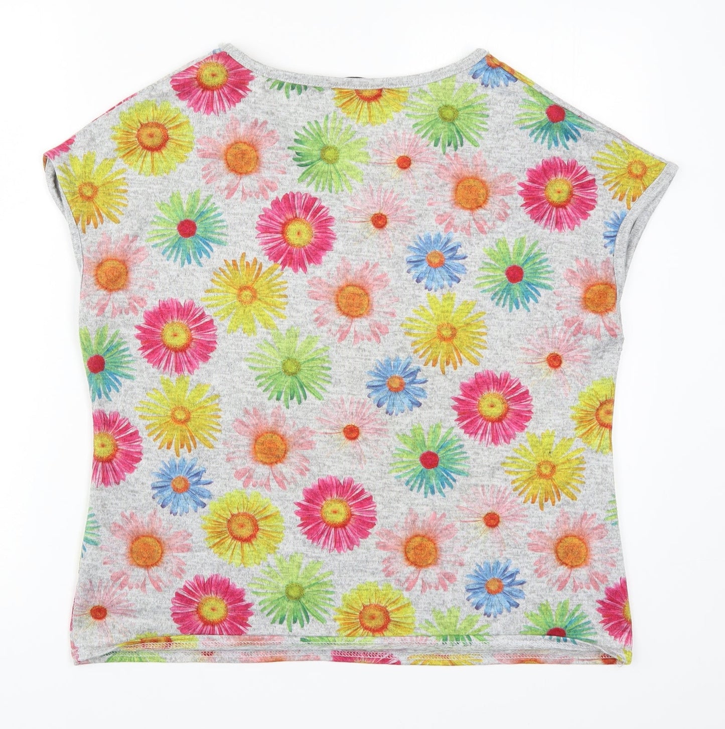 Alexara Womens Multicoloured Floral  Basic T-Shirt Size M